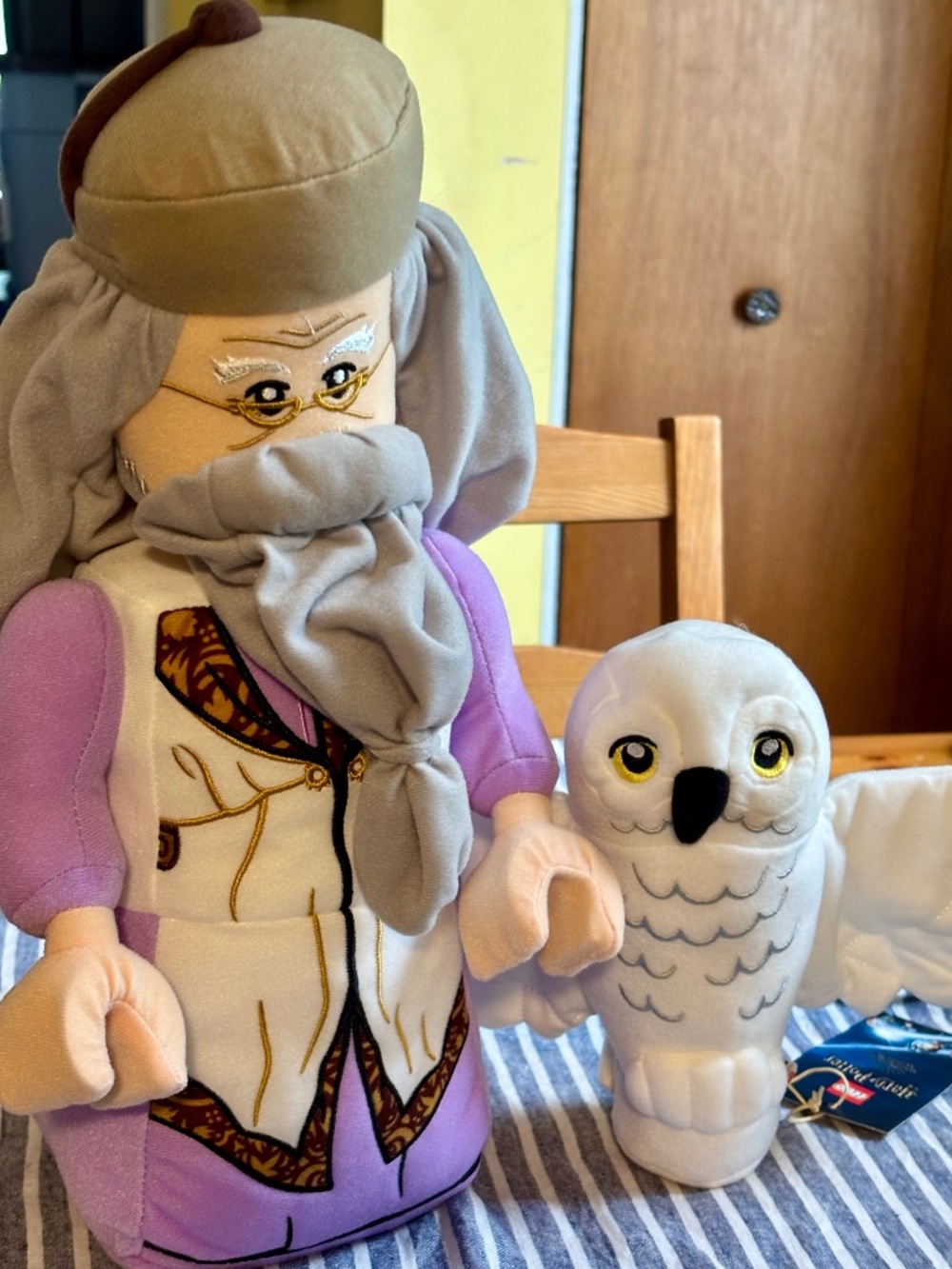 BUNDLE of LEGO Dumbledore & Hedwig PLUSH characters. NWT.